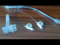 왼쪽으로 커프 내 압력 모니터 이중 관식 기관지와 이중 챔버